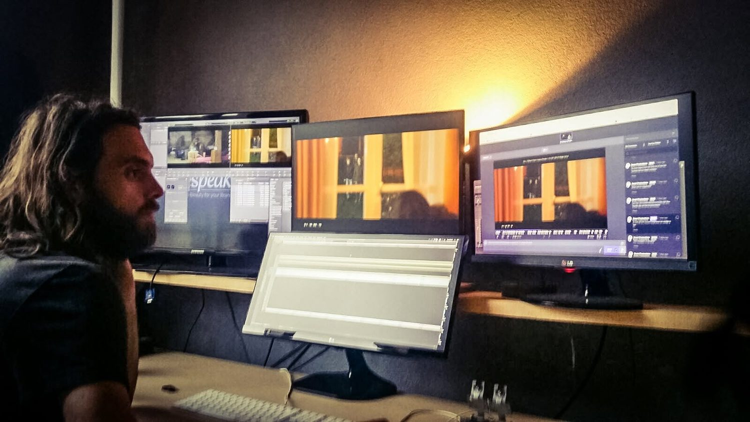 Op de set van Als..., de montage